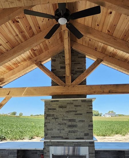 premiere Outdoor Creations pavilion and kitchen